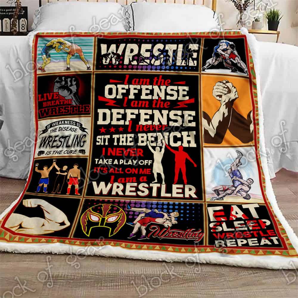 I Am A Wrestler CLA08110724F Sherpa Fleece Blanket