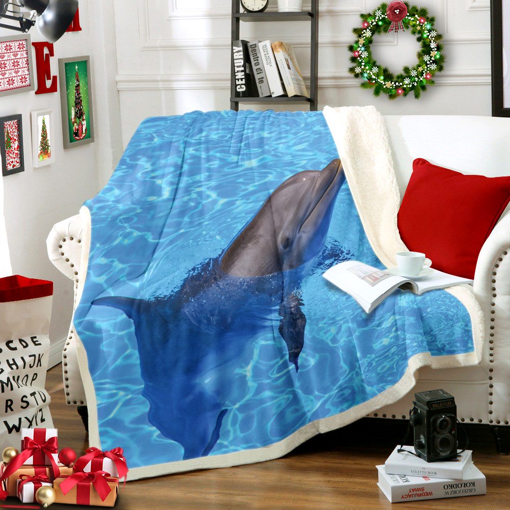 Dolphin AA0811150TT Sherpa Fleece Blanket