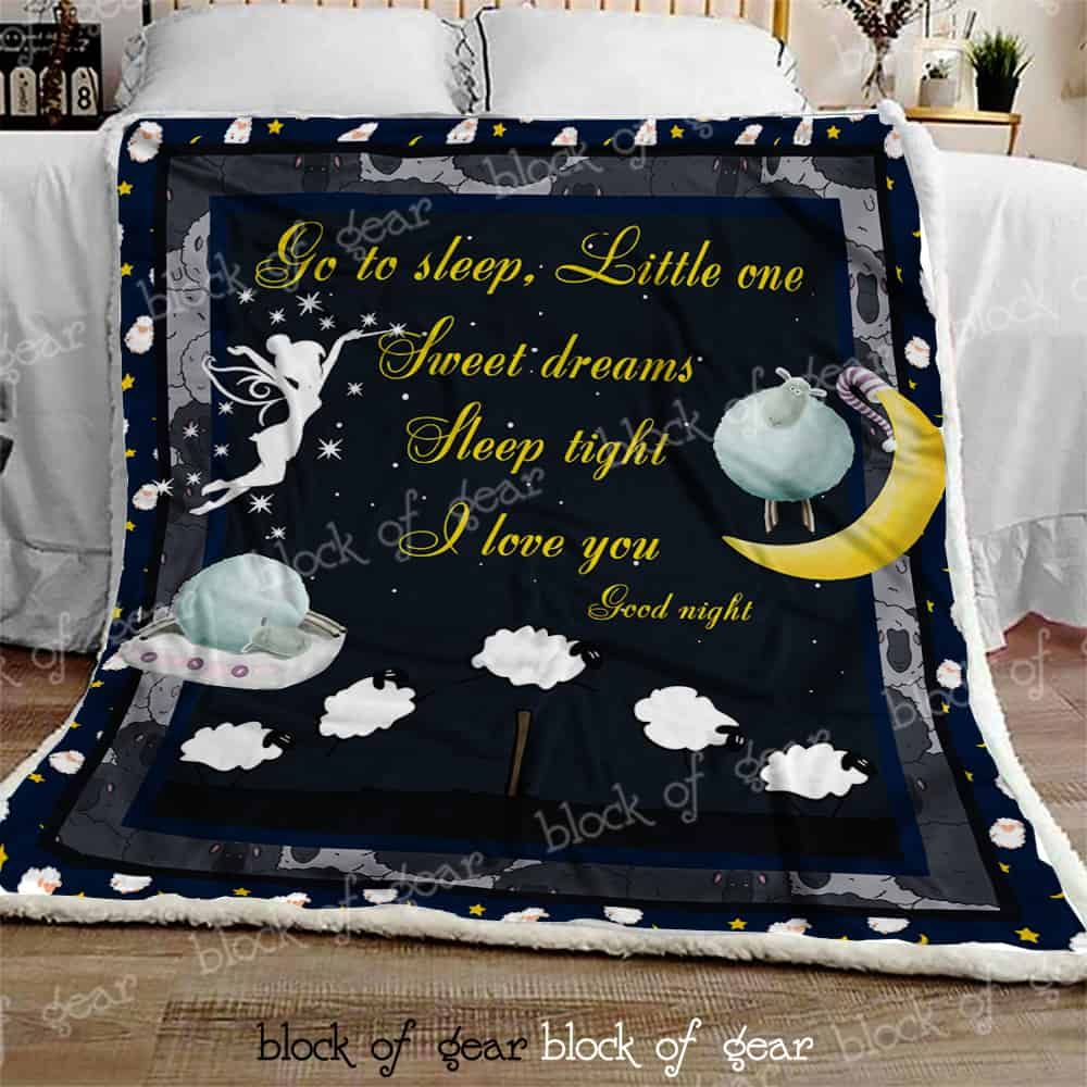 Counting Sheep Good Night My Little One CLA16110485F Sherpa Fleece Blanket