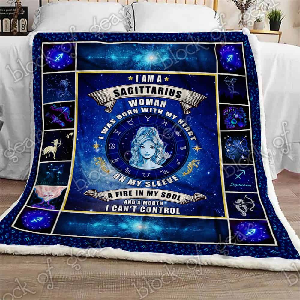 Sagittarius Woman CLA16110833F Sherpa Fleece Blanket