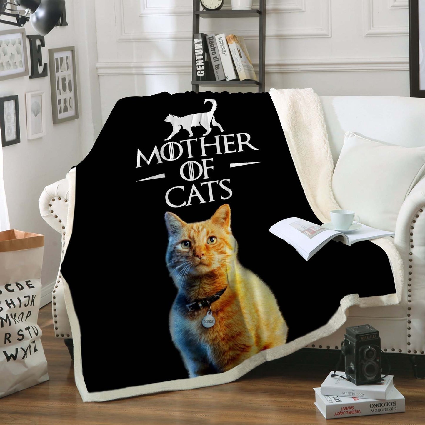 Mother Cats CLA16120703F Sherpa Fleece Blanket