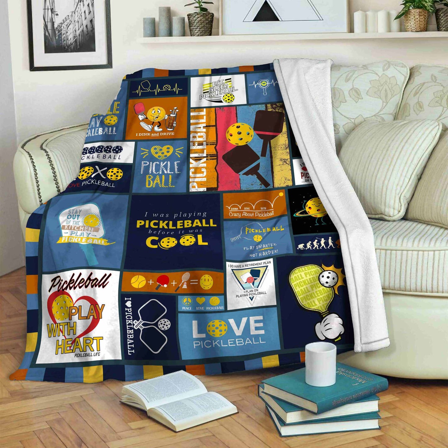 Pickleball CLA24120338F Sherpa Fleece Blanket
