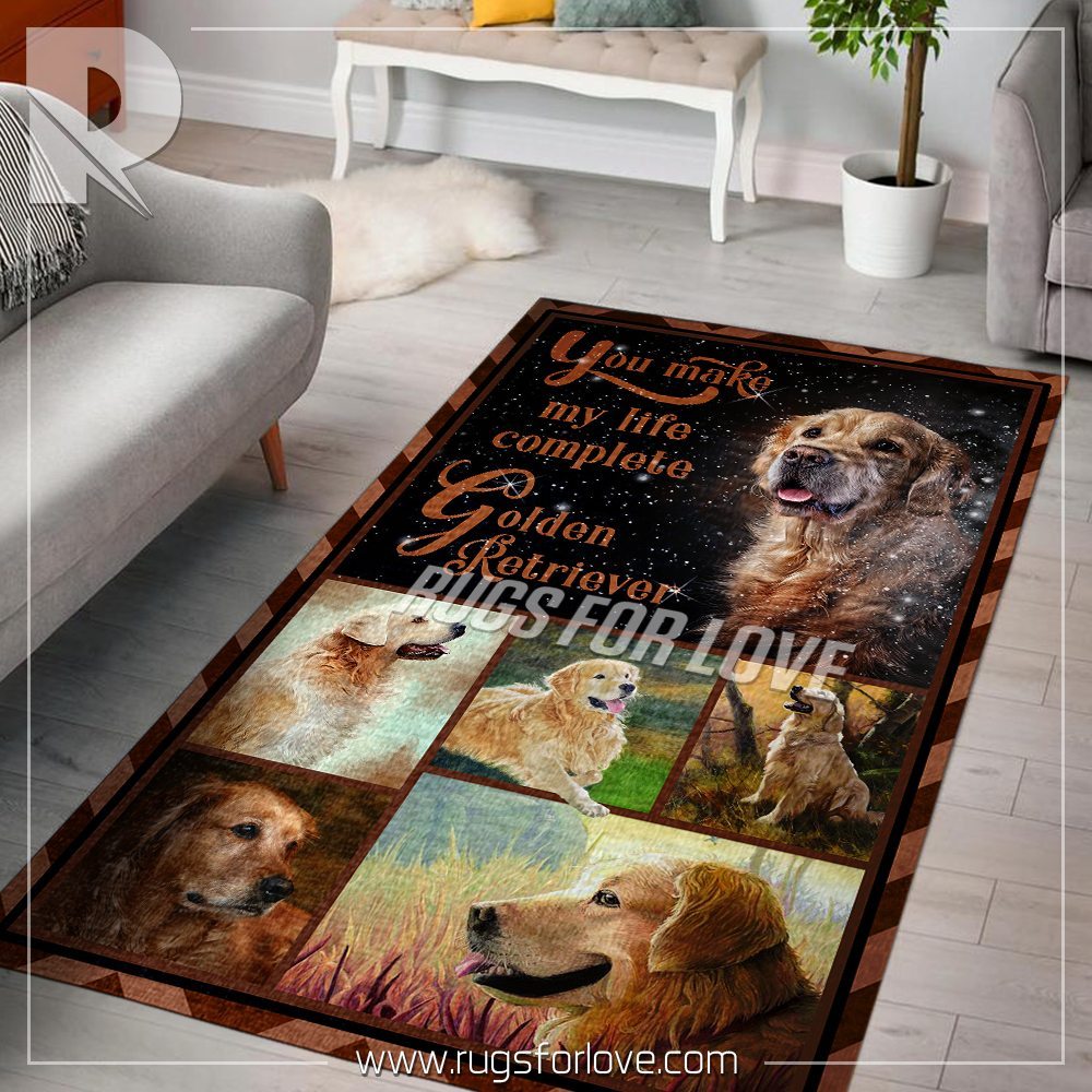 Life with My Golden Retriever CLA27120162R Rug