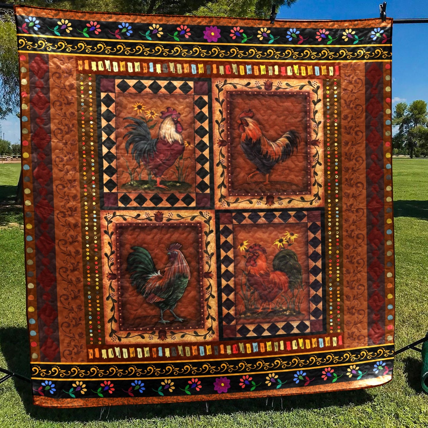 Chicken ML270611 Quilt Blanket