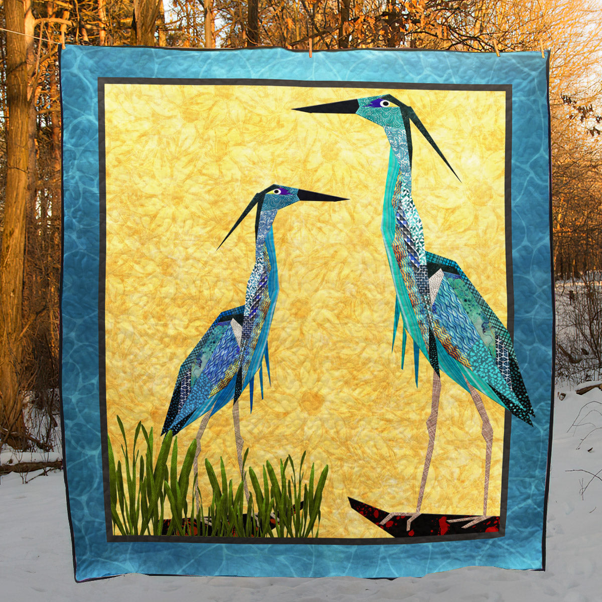 Great Blue Heron TN270621 Quilt Blanket