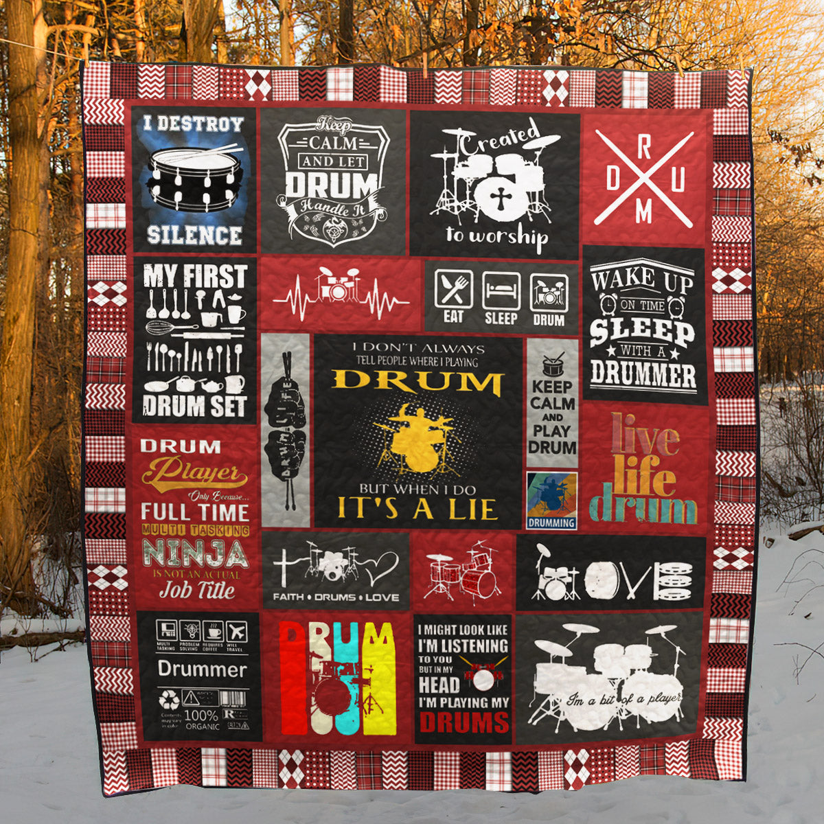 Drum HN280613 Quilt Blanket