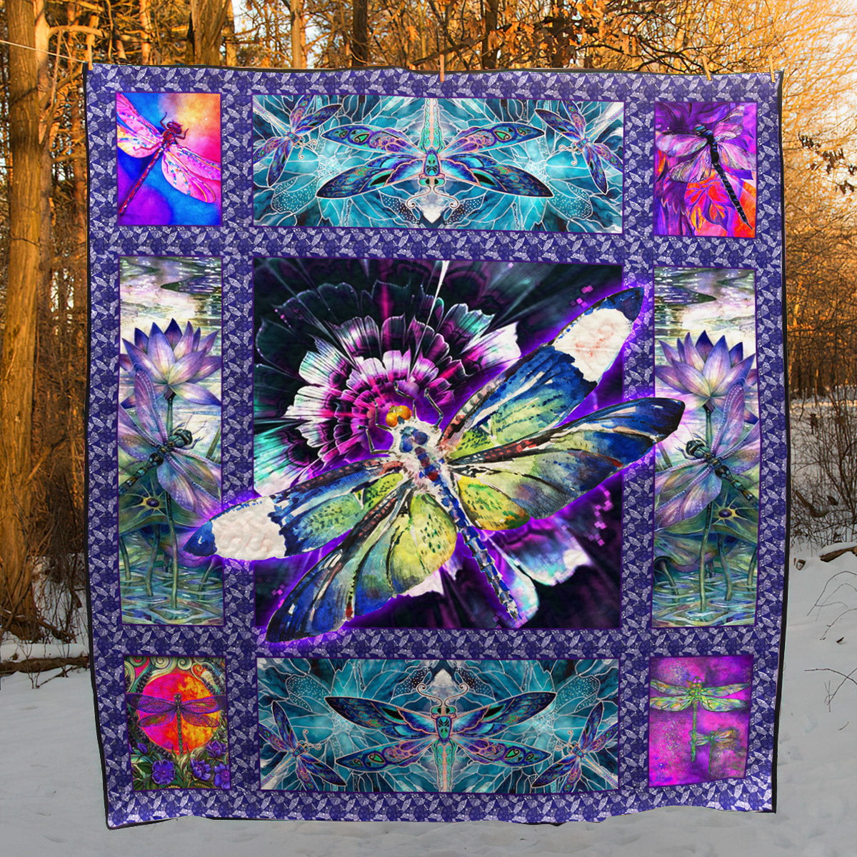 Dragonfly D9035 Quilt Blanket
