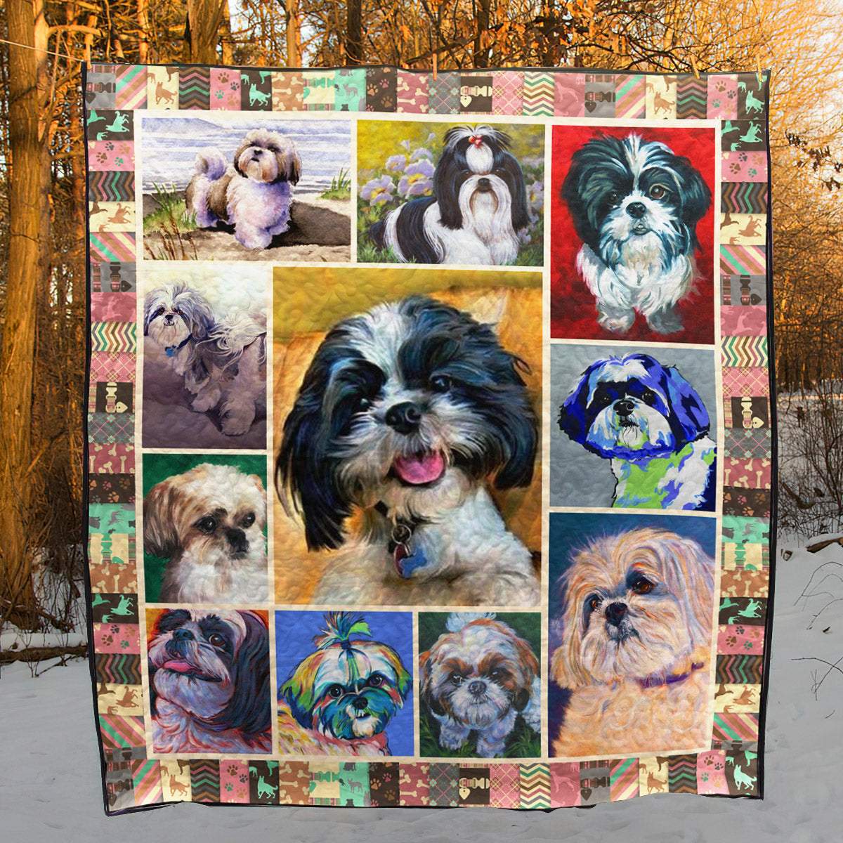 Shih Tzu D9068 Quilt Blanket