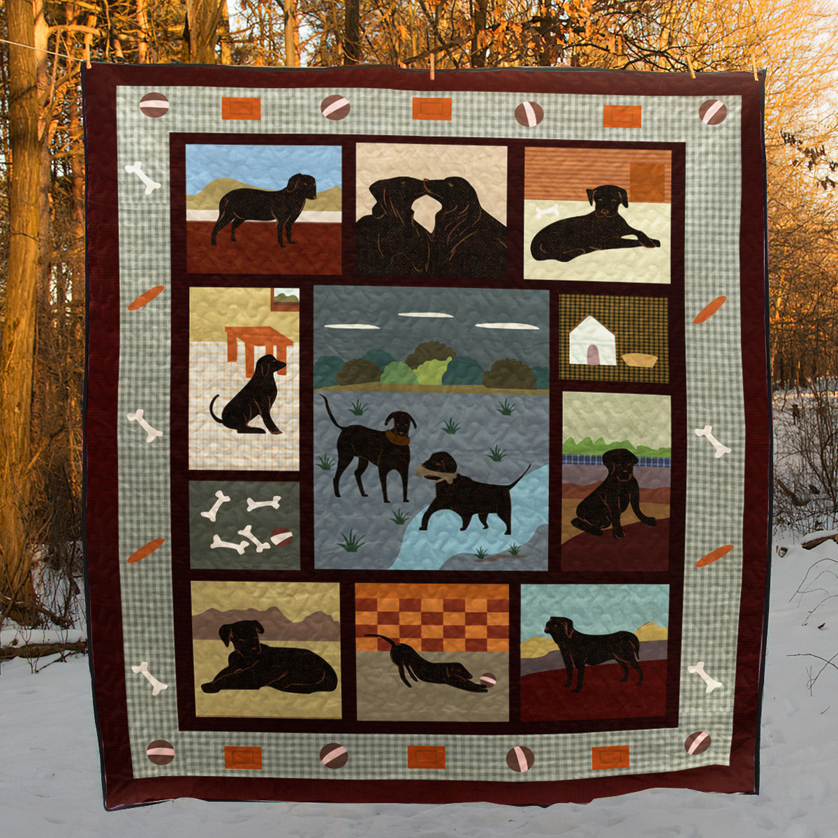 Black Labrador Retriever CLA250636 Quilt Blanket