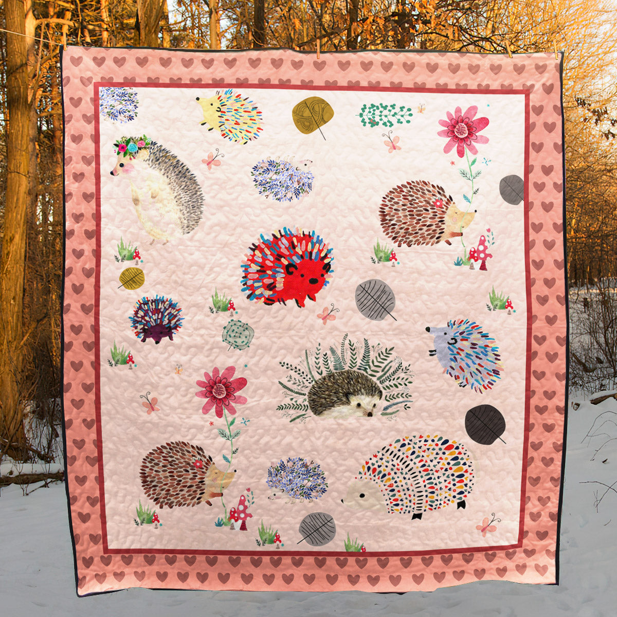 Hedgehog CLT130616 Quilt Blanket