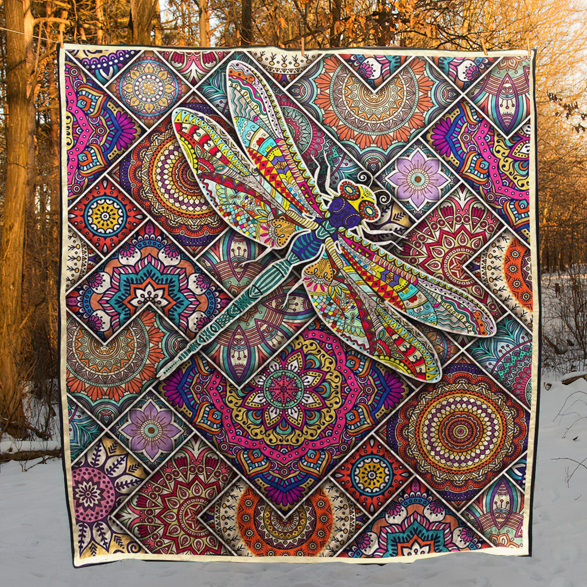 Boho Dragonfly CLT190623 Quilt Blanket
