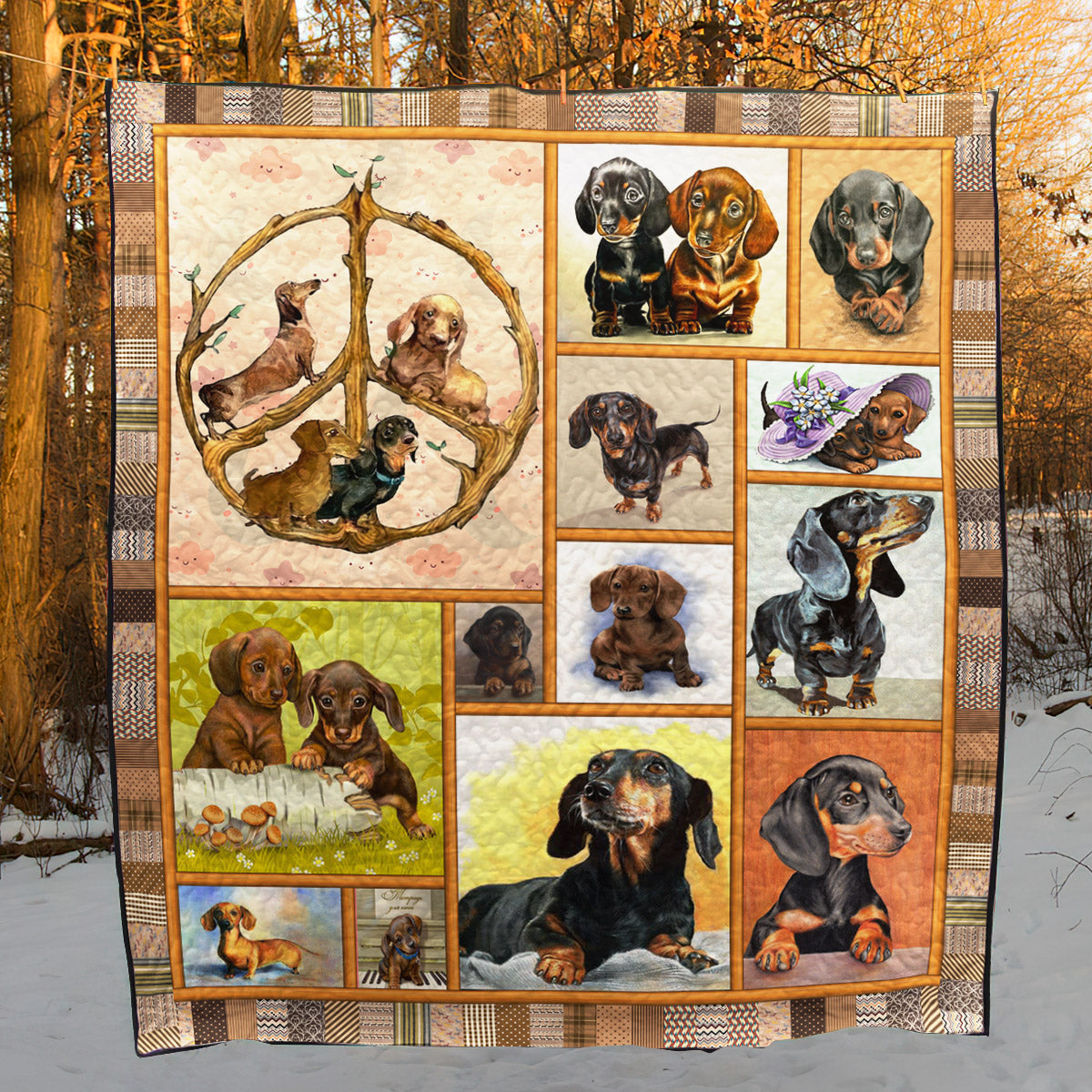 Dachshund D010750 Quilt Blanket
