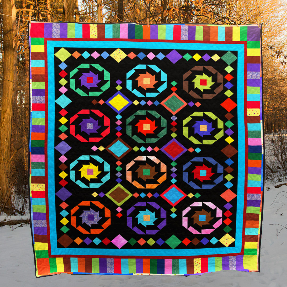 Almost Amish Sprockets CLM240657 Quilt Blanket