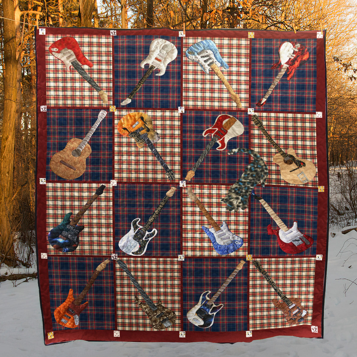 Guitar BI060701B TBG Quilt Blanket