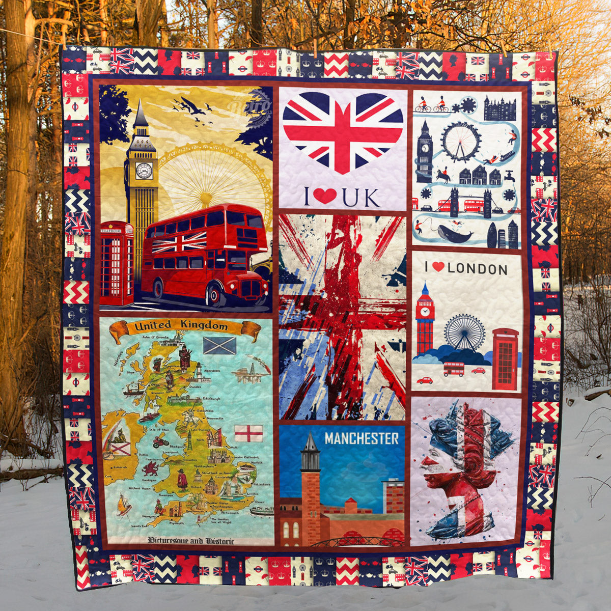 United Kingdom BI080709B TBG Quilt Blanket