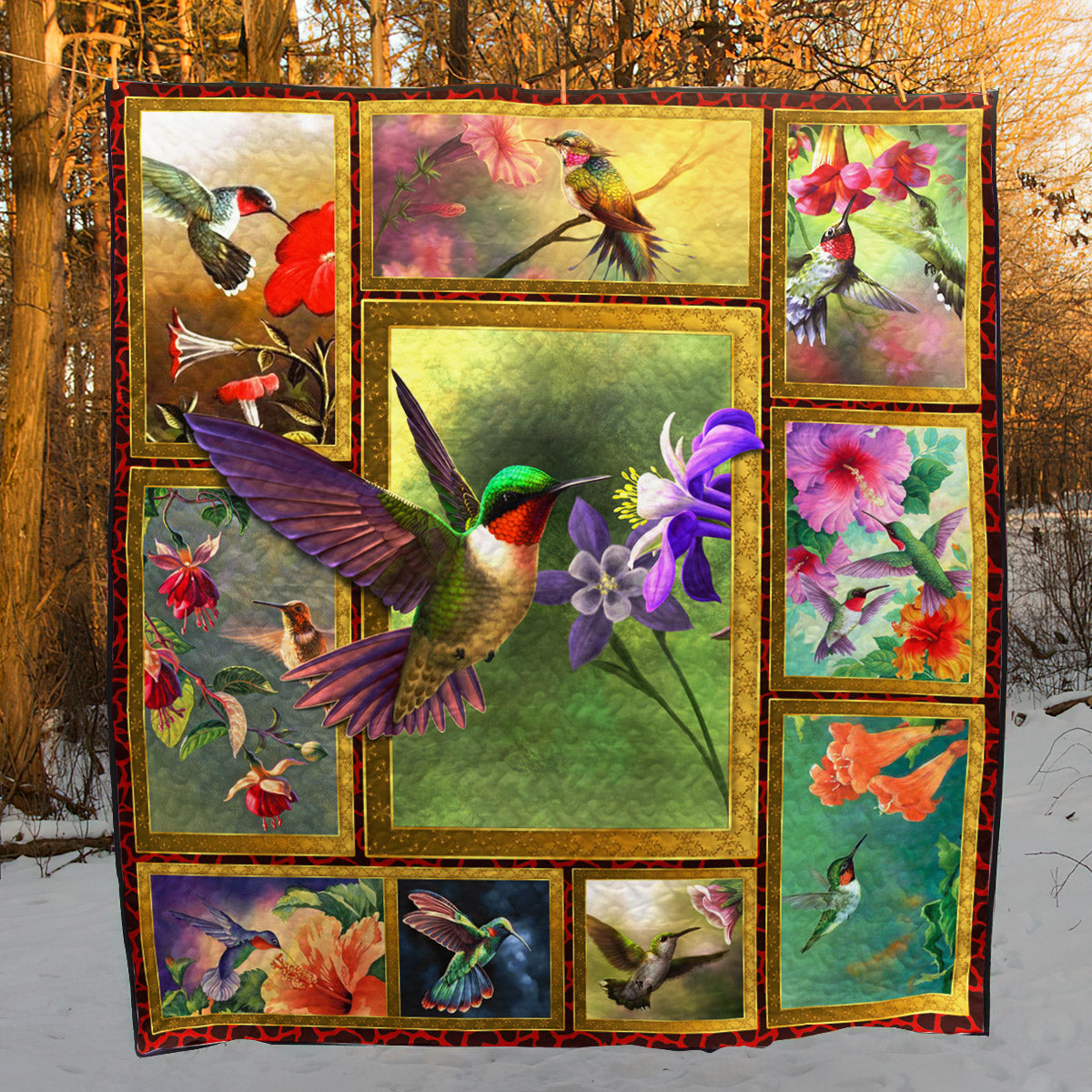 Hummingbird HM080719 Quilt Blanket