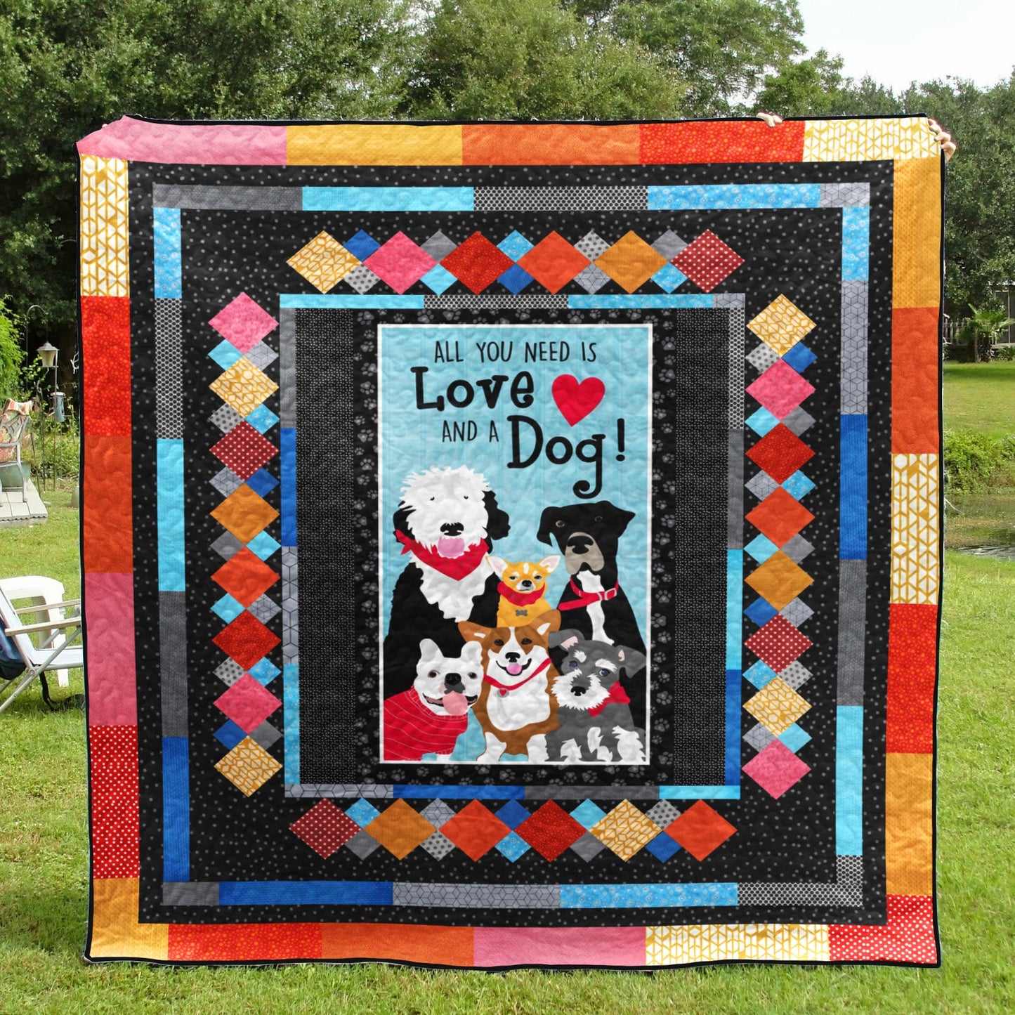 Dog CLM270615 Quilt Blanket