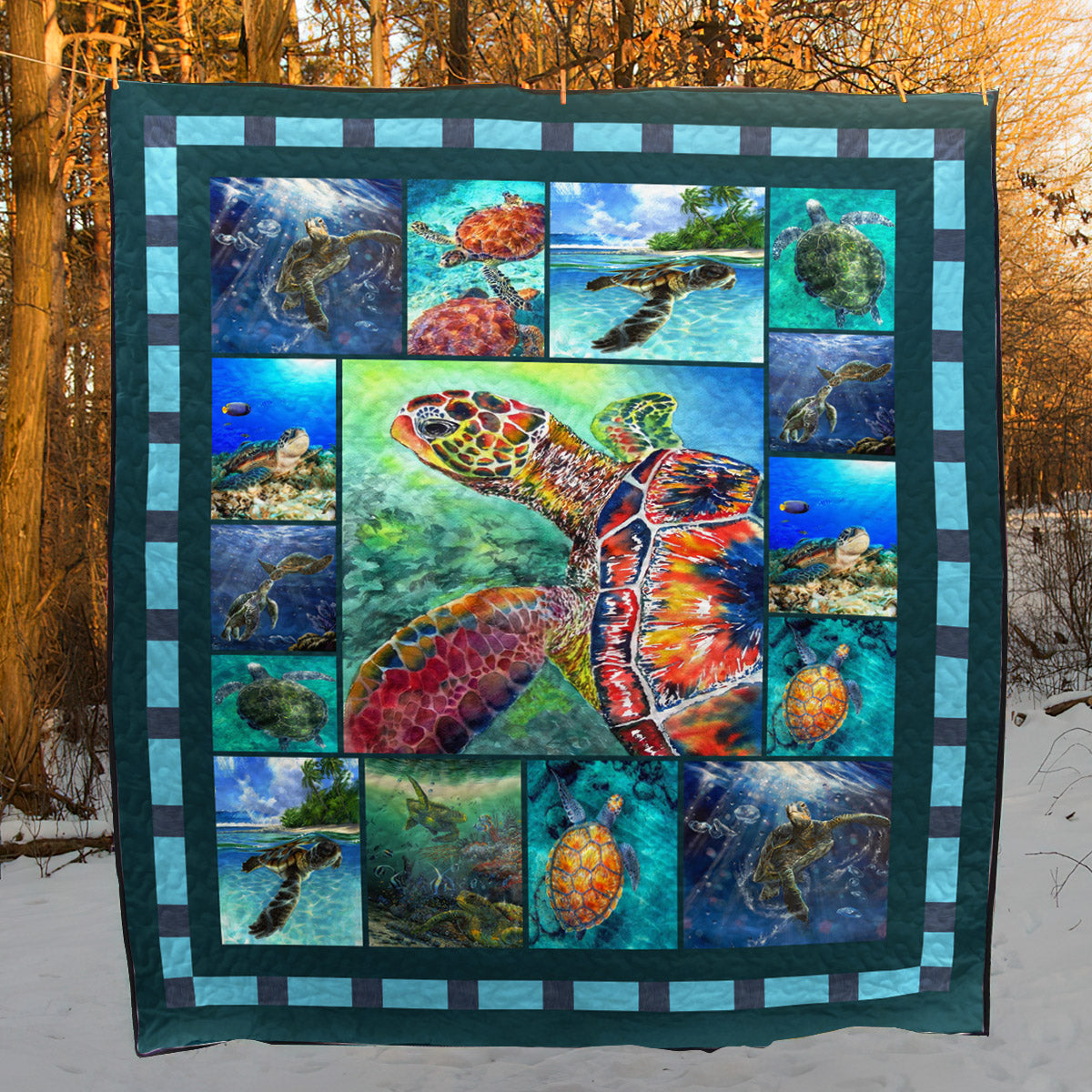 Sea Turtle CLT150658 Quilt Blanket