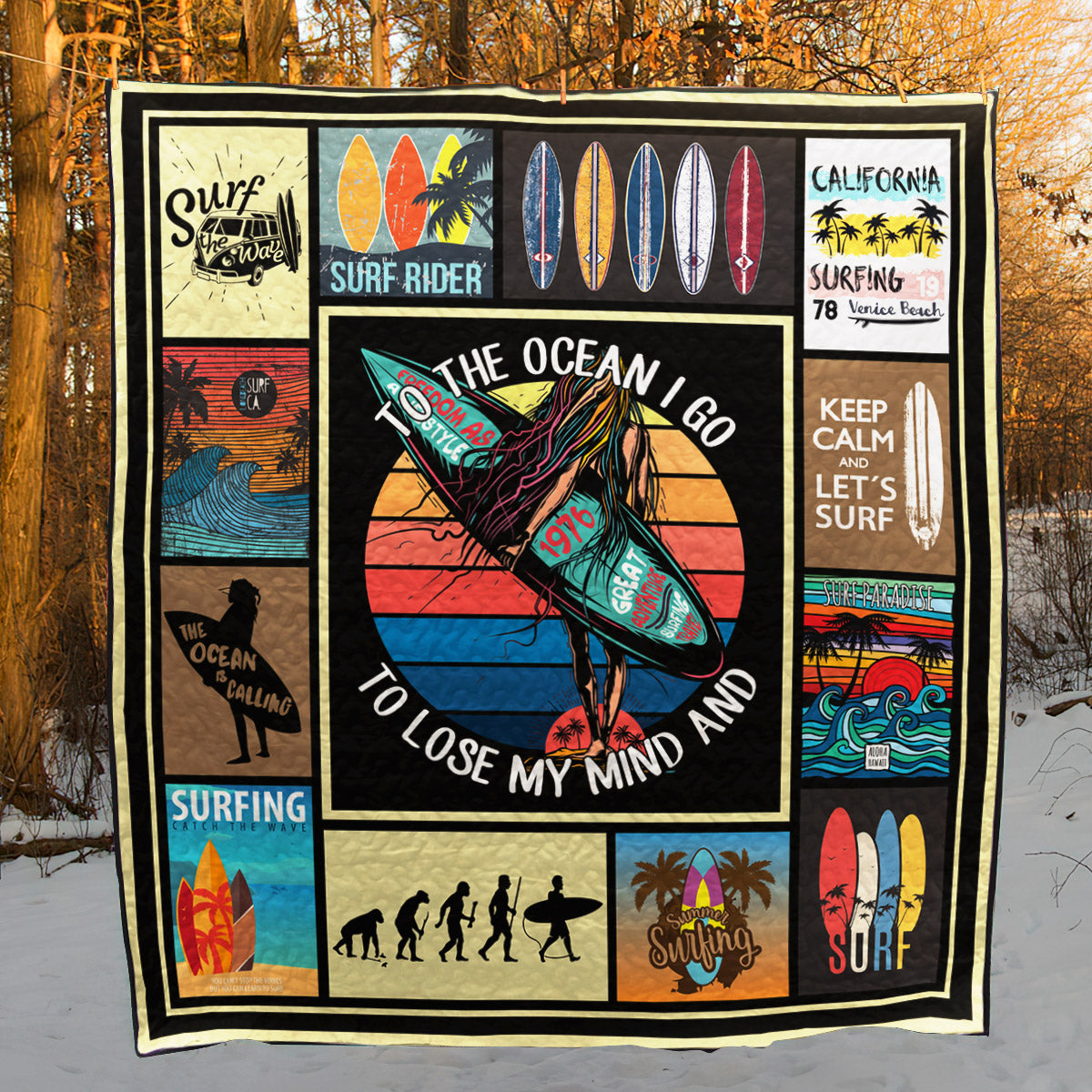 Surfing NG130704B TBG Quilt Blanket