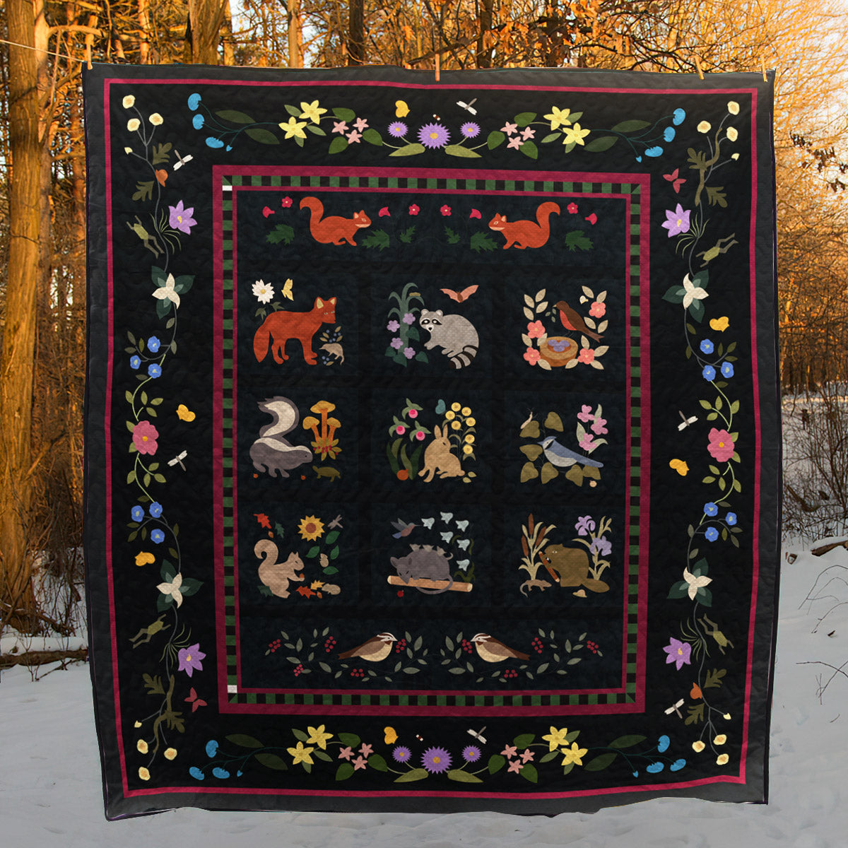 Animal HN130702 Quilt Blanket