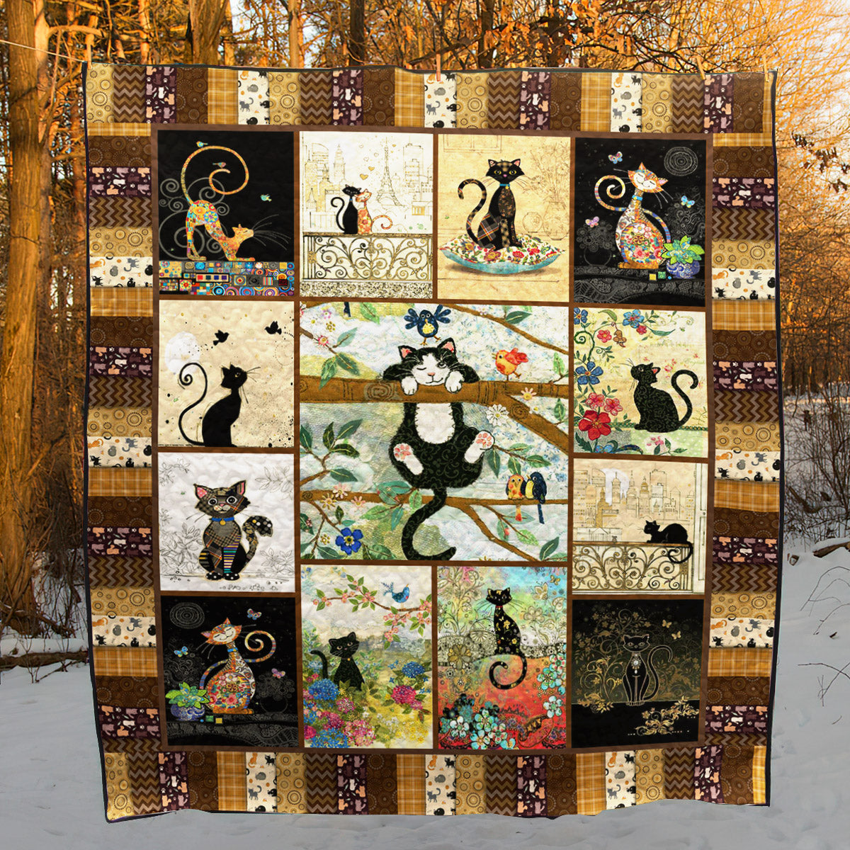 Cat HM130710 Quilt Blanket