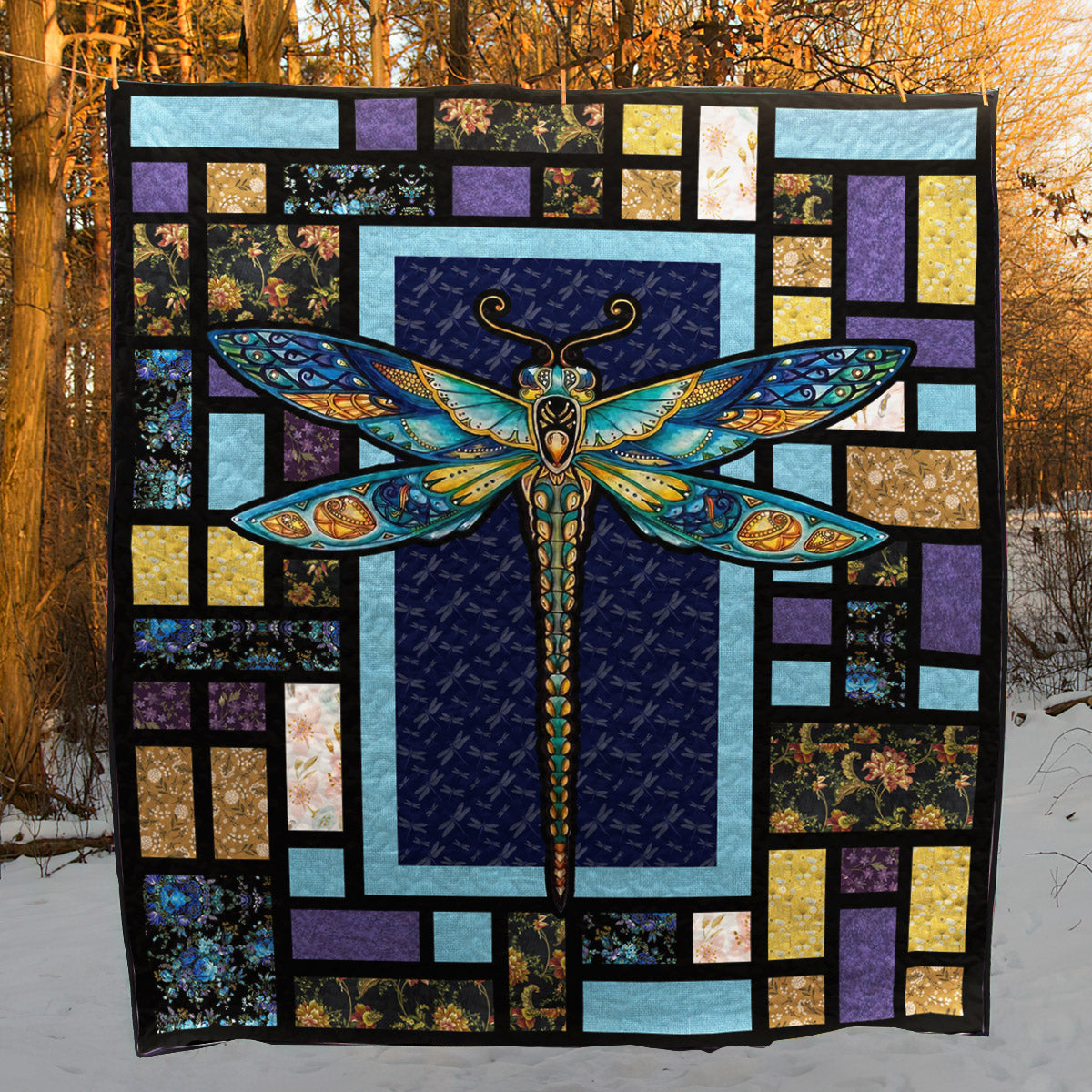 Dragonfly HM150708 Quilt Blanket