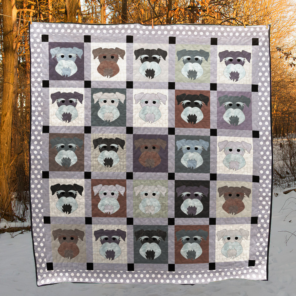 Miniature Schnauzer NN160717 Quilt Blanket