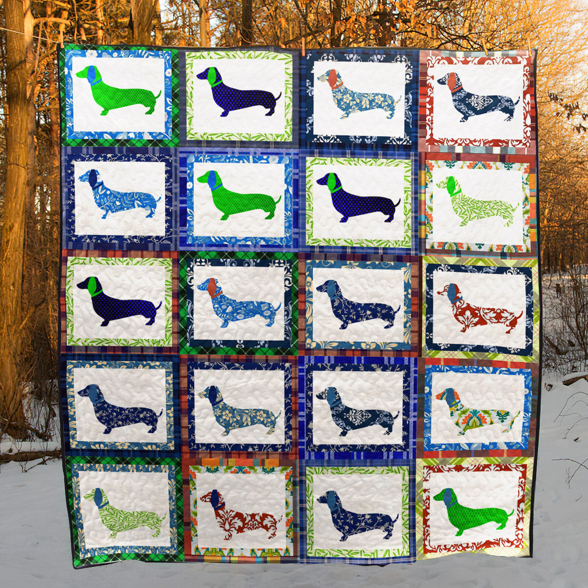 Dachshund NA170702B TBG Quilt Blanket