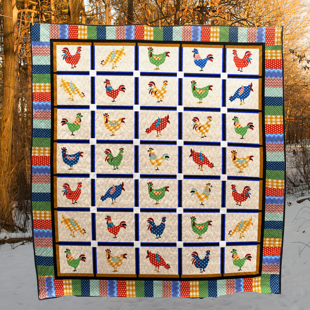 Chicken ML180704 Quilt Blanket
