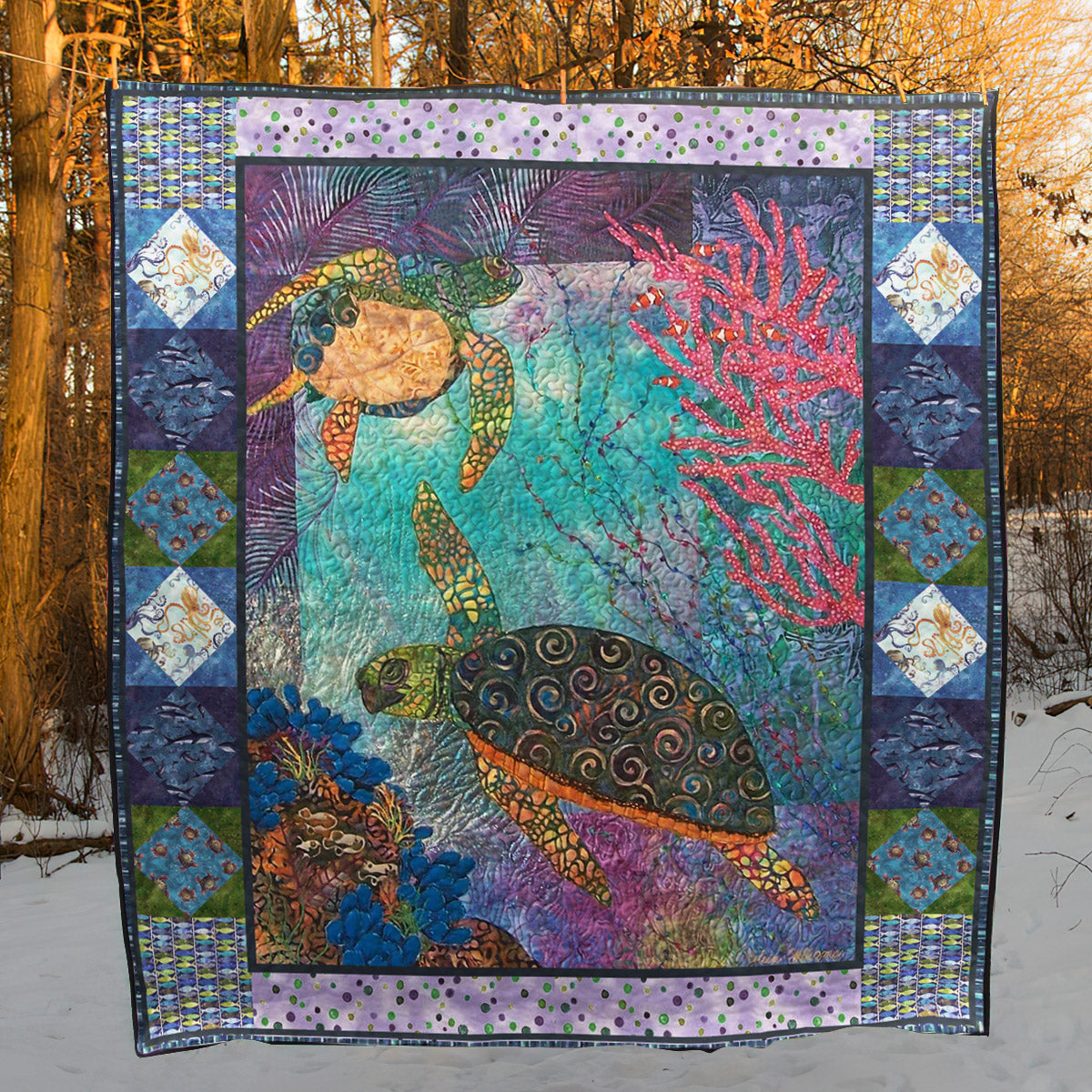 Turtle BI190701B TBG Quilt Blanket