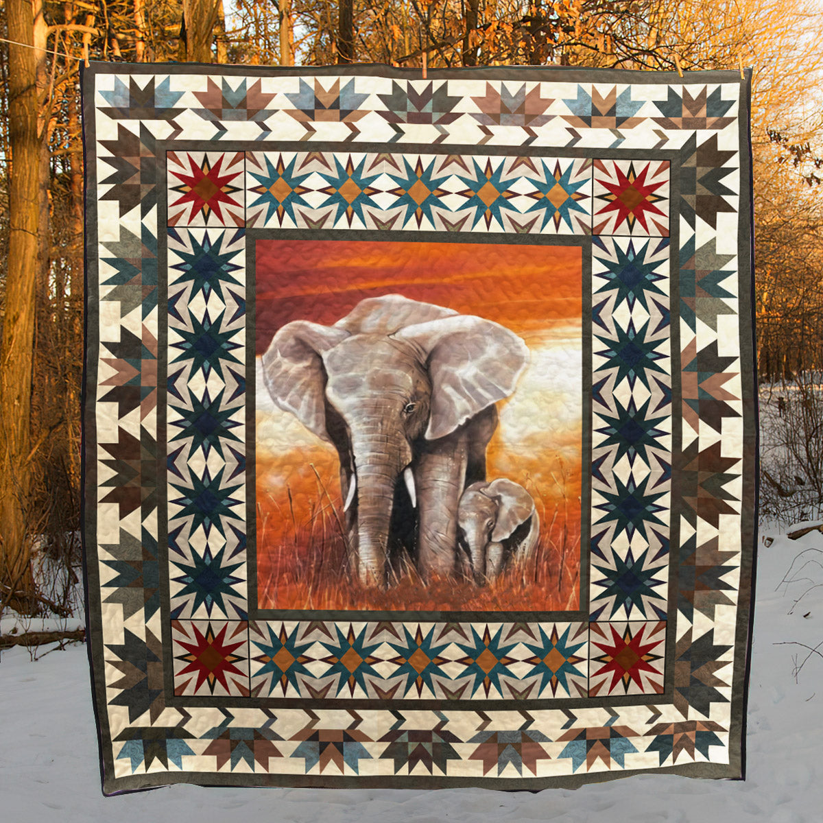 Elephant BT190702B Quilt Blanket