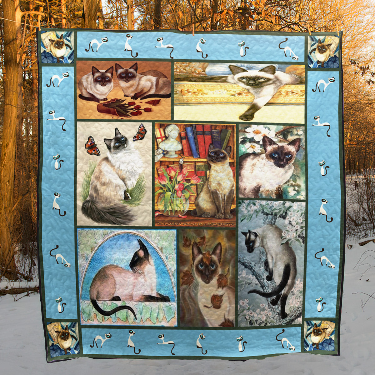 Siamese Cat PKD200699 Quilt Blanket