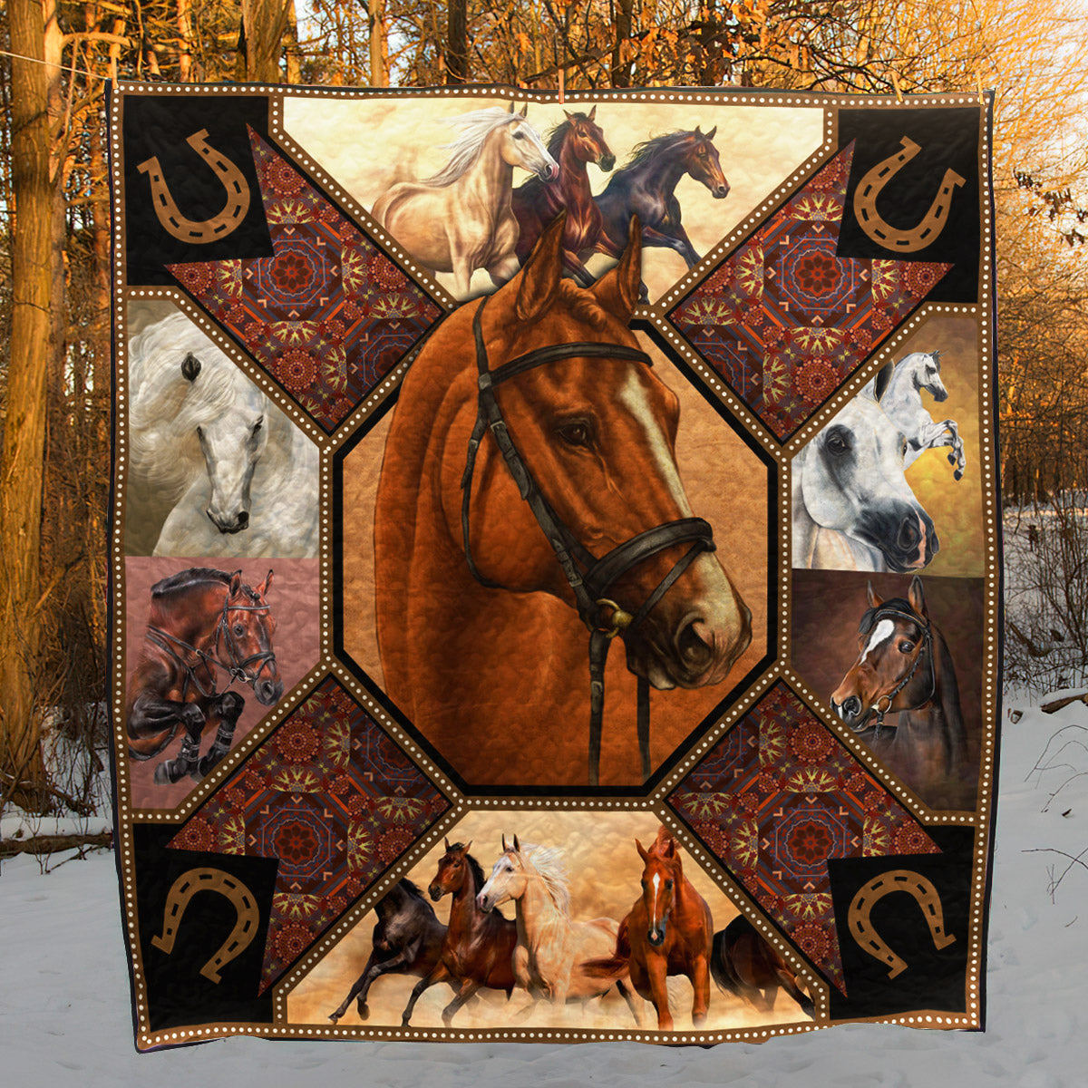 Horse NN250710B Quilt Blanket