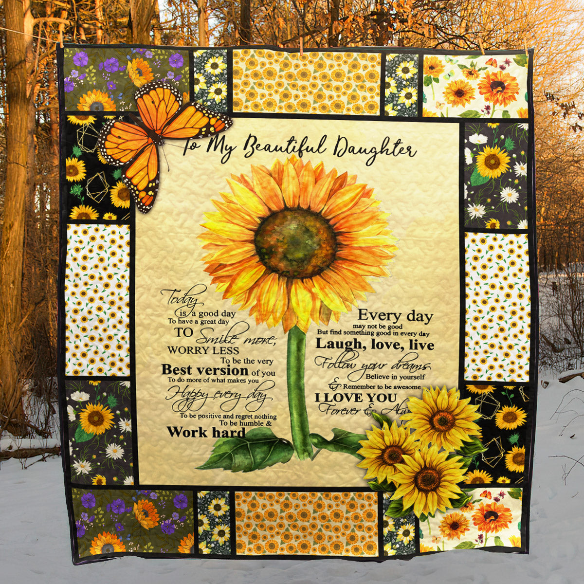 To My Beautiful Daughter HN250723B Quilt Blanket