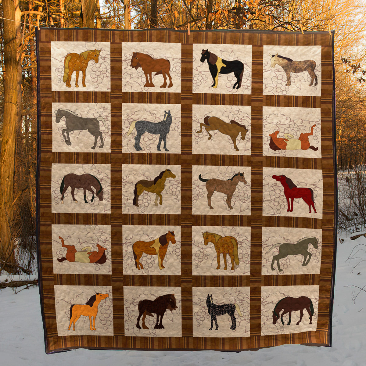 Horse BL250709B Quilt Blanket