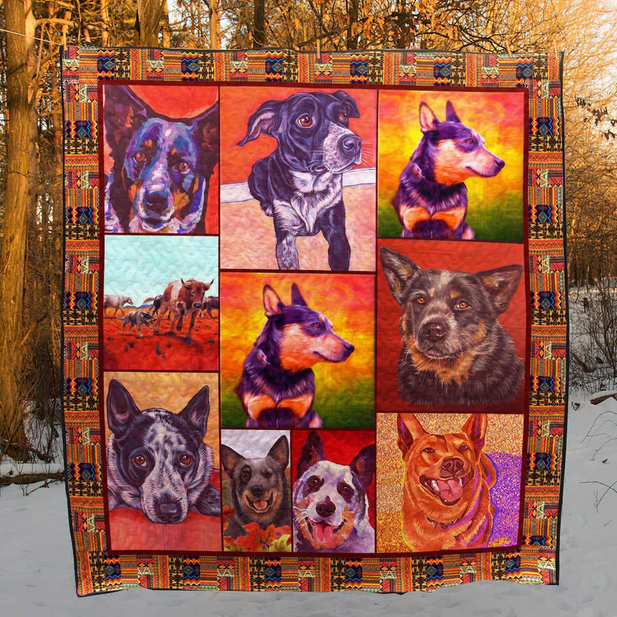 Australian Cattle Dog Dog D8019 Quilt Blanket