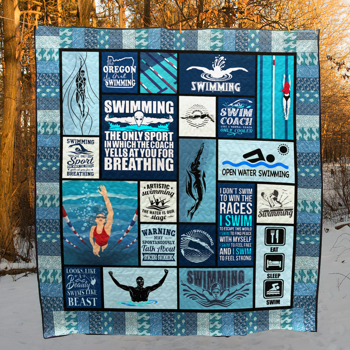 Swimming Coach VB050631 Quilt Blanket