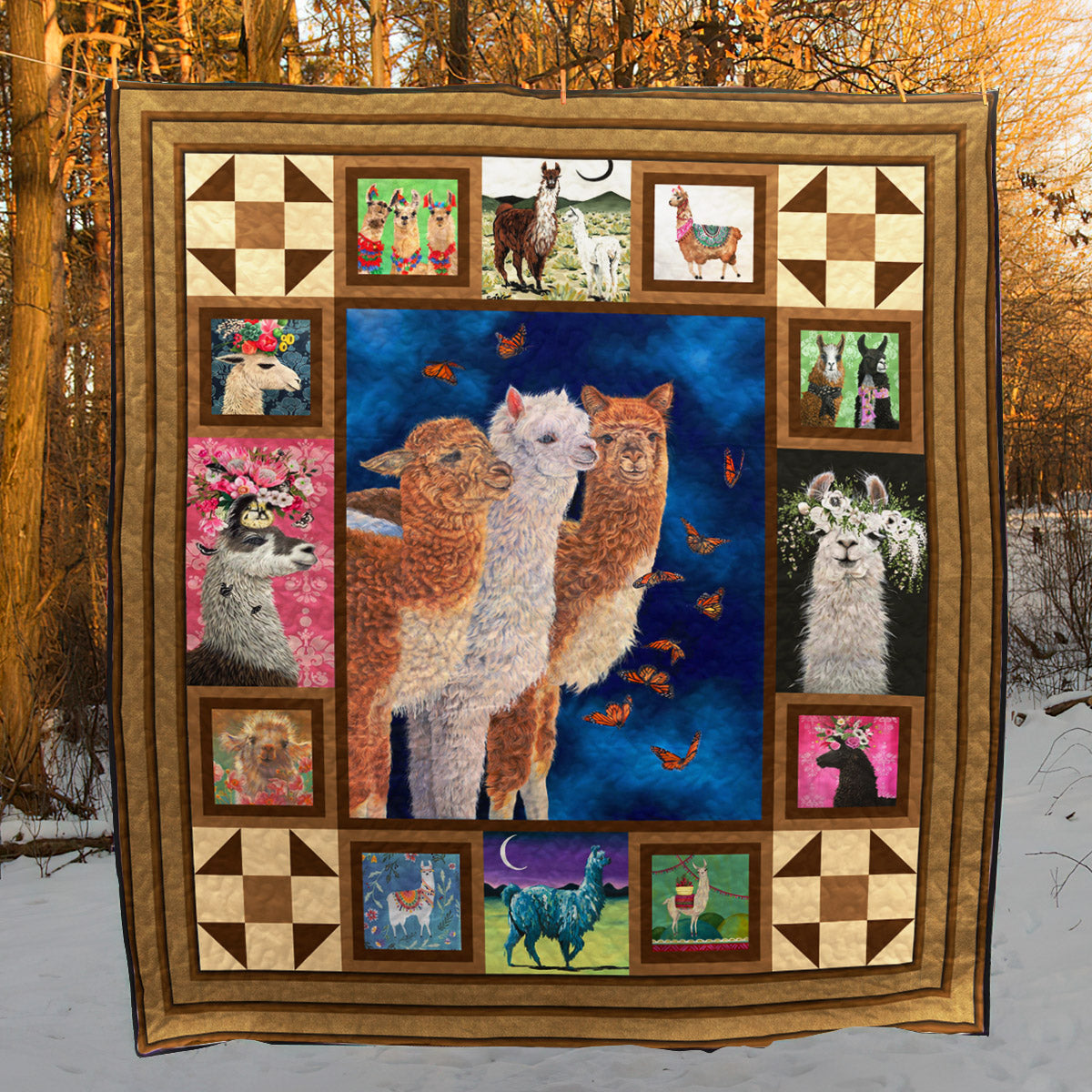Llama HN240525 Quilt Blanket