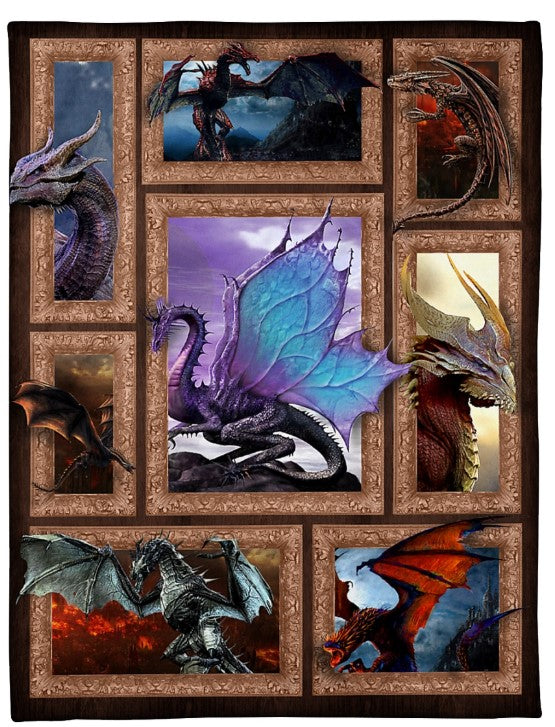 3D Dragon CLM2312004S Sherpa Fleece Blanket