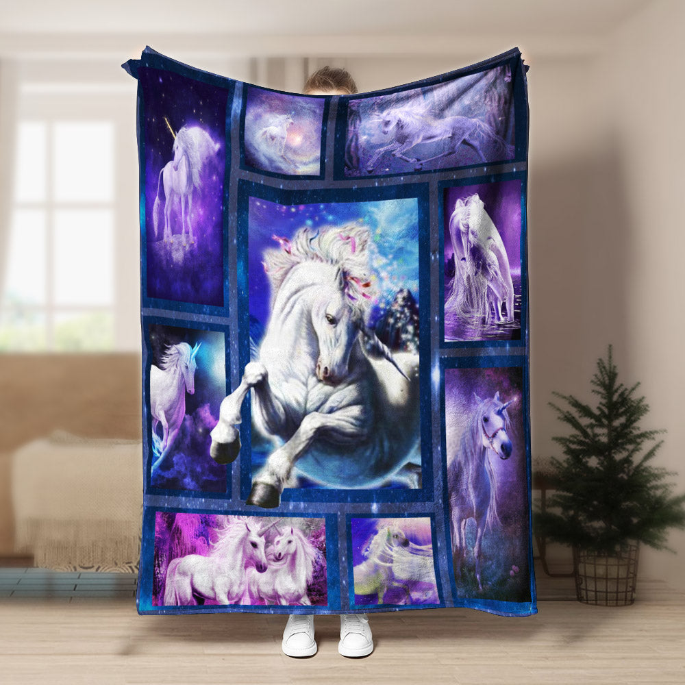 3D Unicorn CLA21100659F Sherpa Fleece Blanket