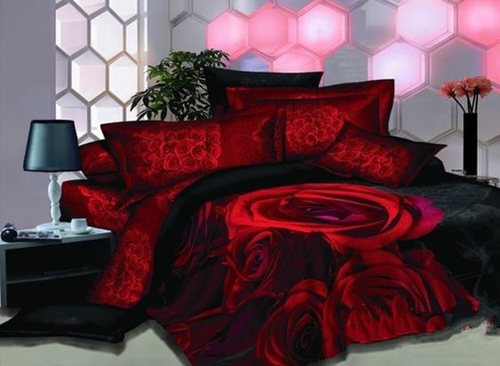 3d Red Roses Printed Luxury CLH2310025B Bedding Sets