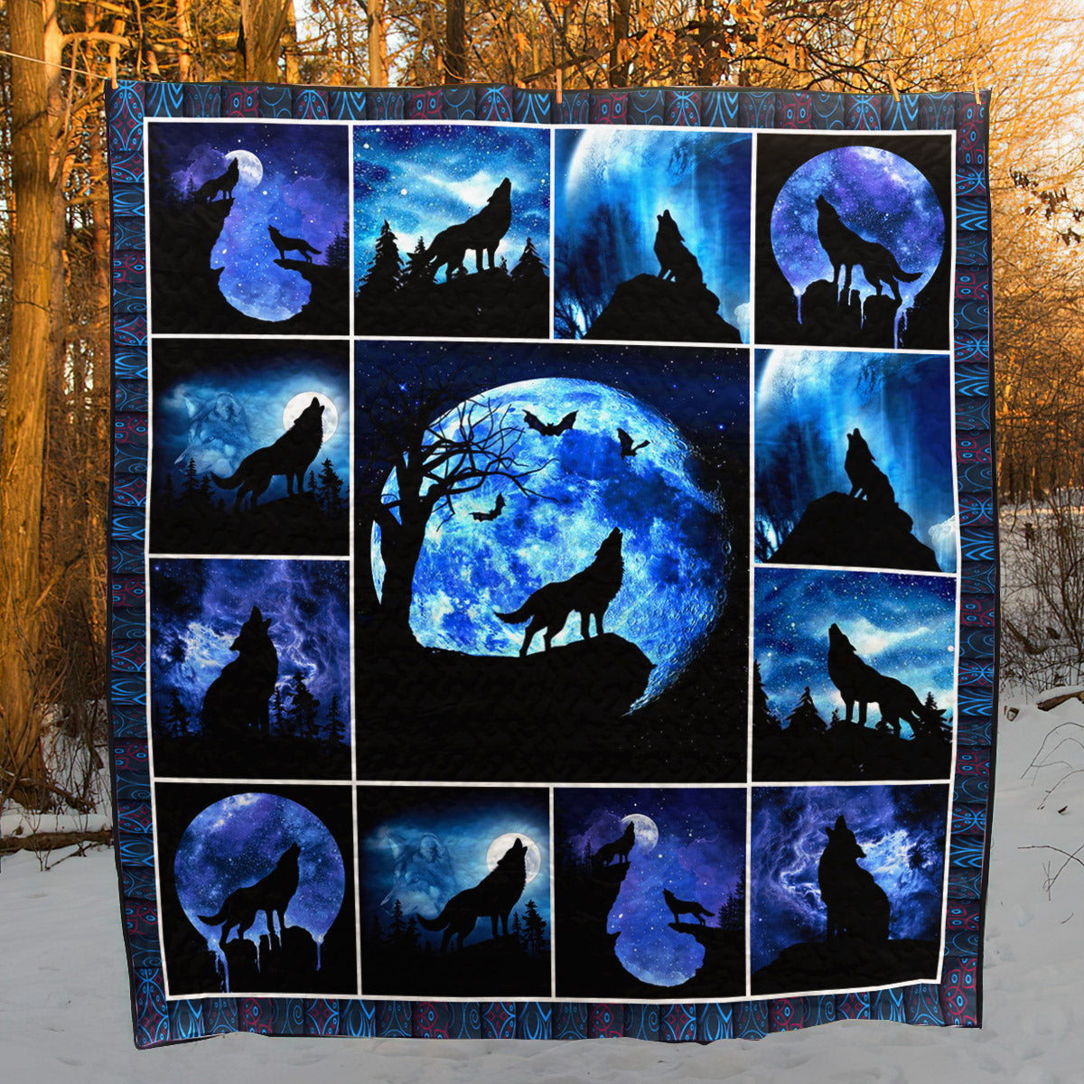 Wolf HM100527 Quilt Blanket