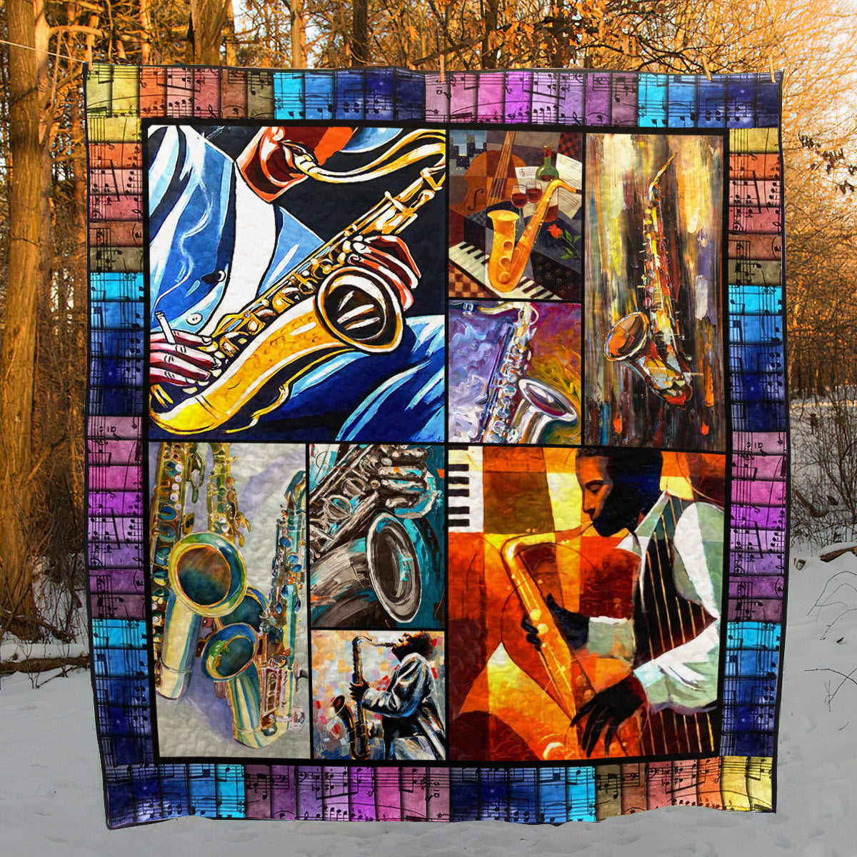Saxophone NN200620 Quilt Blanket