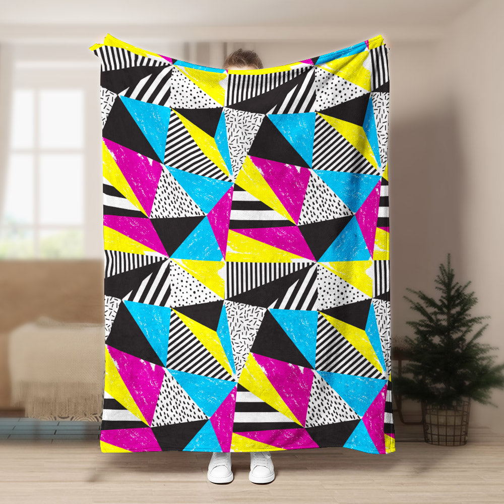 80s Pattern CLA15100052F Sherpa Fleece Blanket