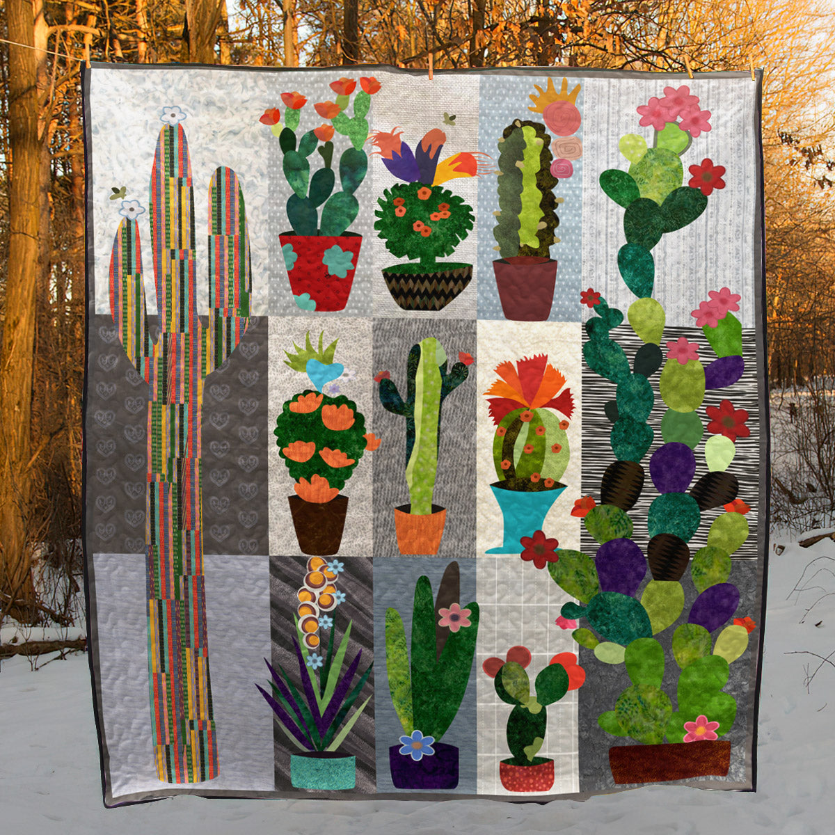Cactus CLA0710150Q Quilt Blanket