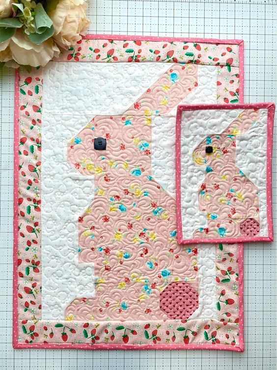 Bunny CLA120324141 Quilted Placemats