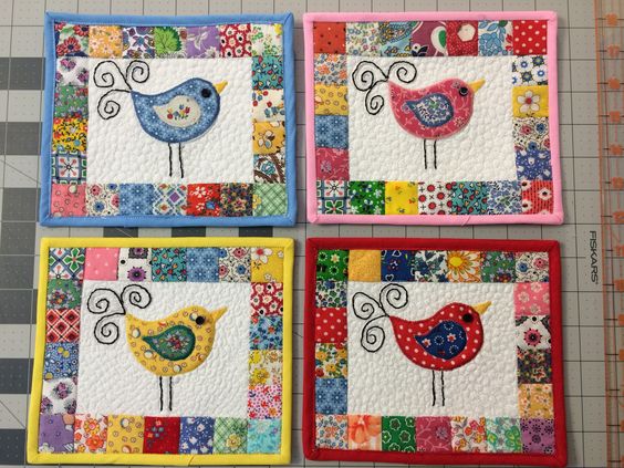 Bird CLA130324035 Quilted Placemats