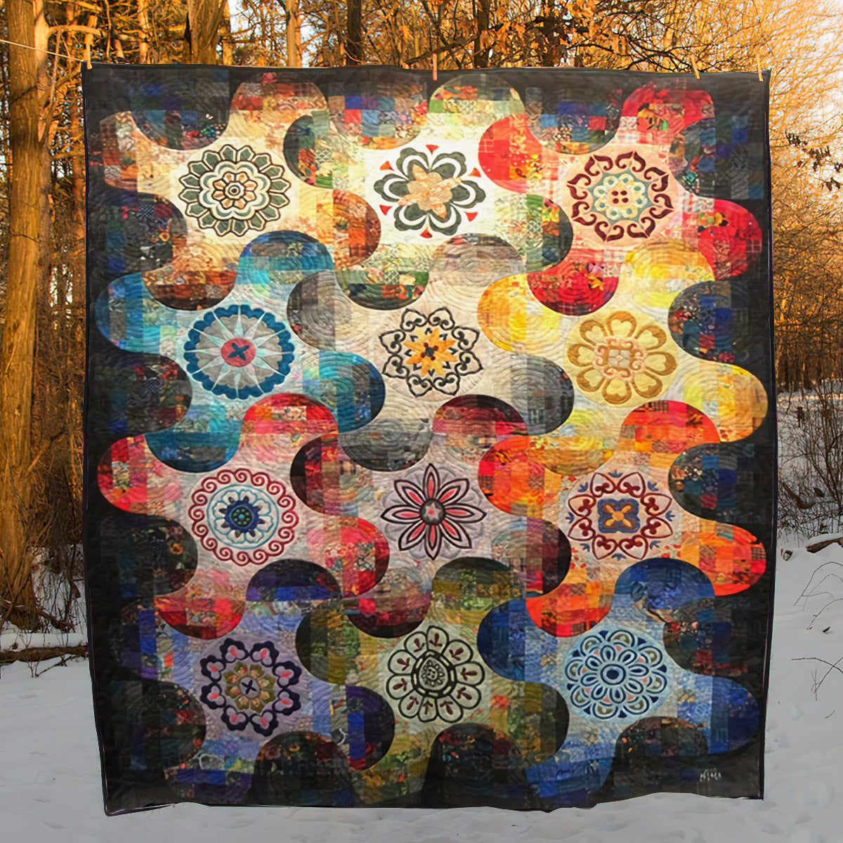 A River Runs Through It CLA25110008Q Quilt Blanket