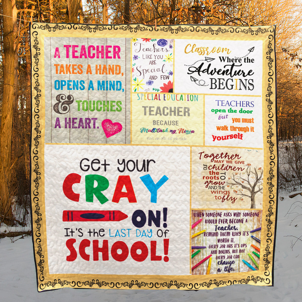 A Teacher Opens A Mind CLH1611013Q Quilt Blanket