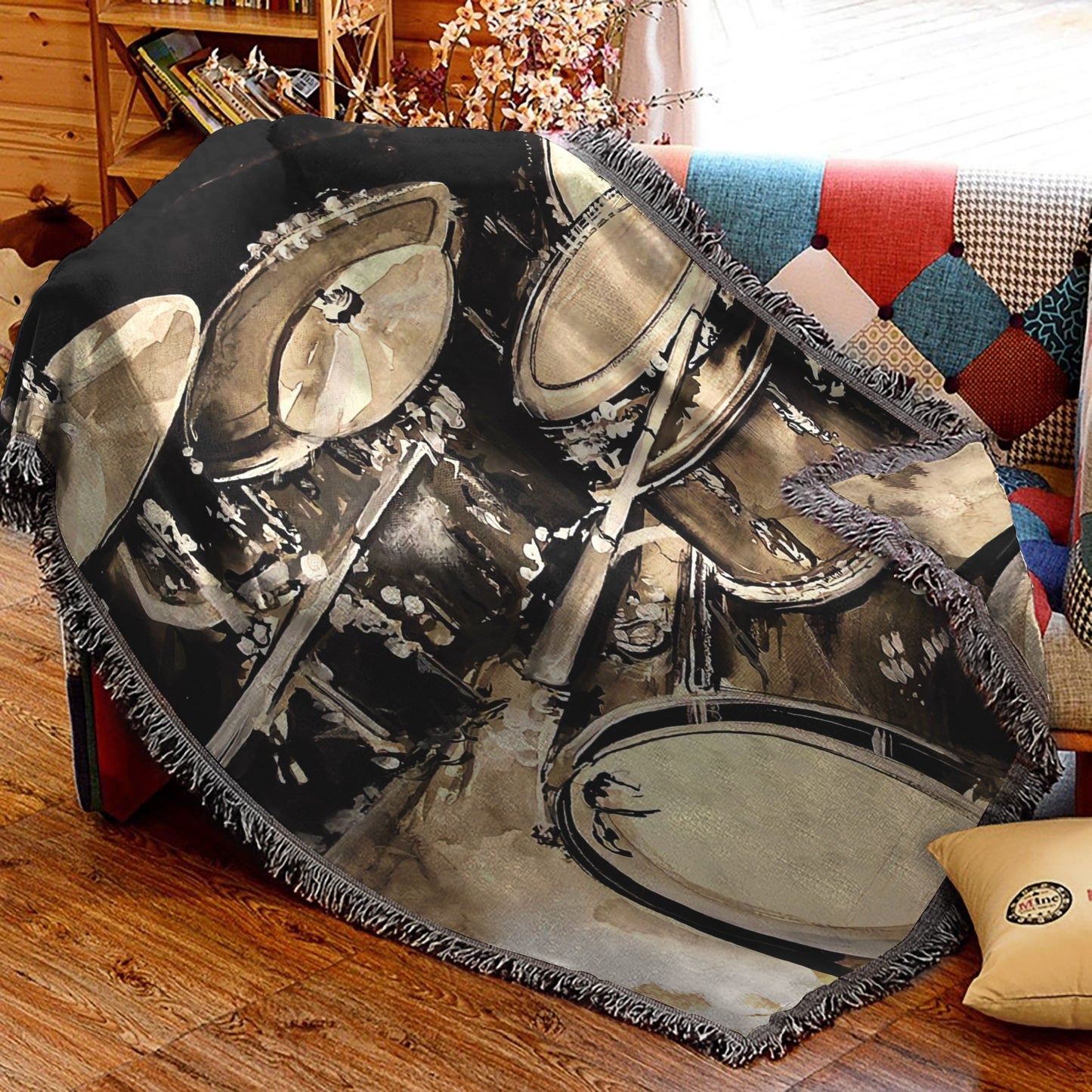 Abstract Drum Set NN2809001S Throw Blankets For Sofa